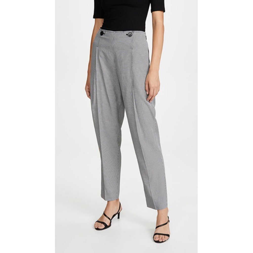 Jason Wu Mini Check Trouser pants black white 12